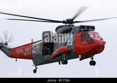 Royal Navy Sea King HU Mk5 Search and Rescue Helicopter Stock Photo