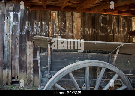 Johnson's Livery shop in the preserved gold rush town of Columbia in Columbia Historic State Park, California Stock Photo