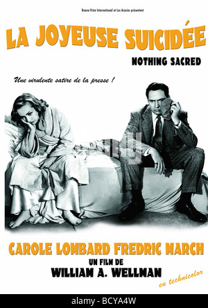 Nothing Sacred Year : 1937 Director : William A. Wellman Carole Lombard, Fredric March Movie poster Stock Photo