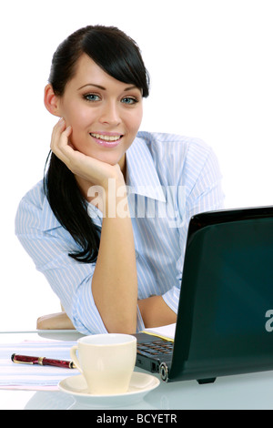 junge Geschaeftsfrau im Buero young business woman in the office Stock Photo