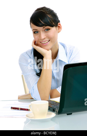 junge Geschaeftsfrau im Buero young business woman in the office Stock Photo