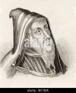 Saint Augustine of Hippo aka St Austin, 354 - 430.  Bishop of Hippo Regius.  Berber philosopher and theologian. Stock Photo