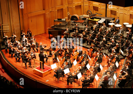 San Diego Symphony Orchestra, Jahja Ling Conductor, Copley Symphony Hall, San Diego, California (SD) Stock Photo