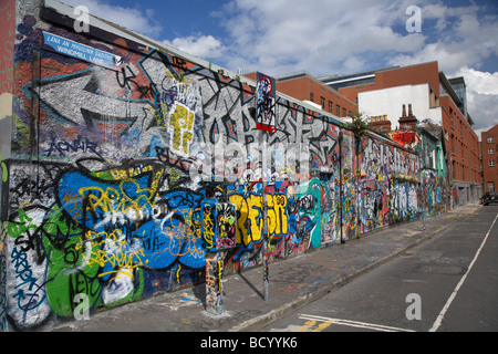 the famous U2 wall covered in fan grafitti at windmill lane studios in dublin republic of ireland Stock Photo