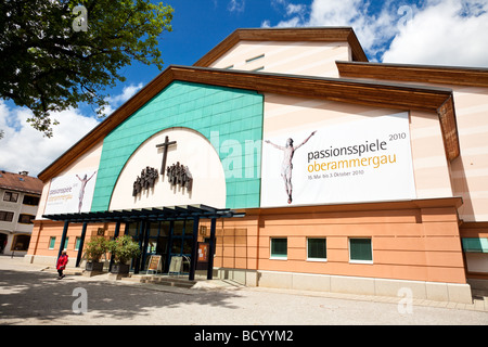 Oberammergau Passion Play Theatre, Bavaria Germany Stock Photo
