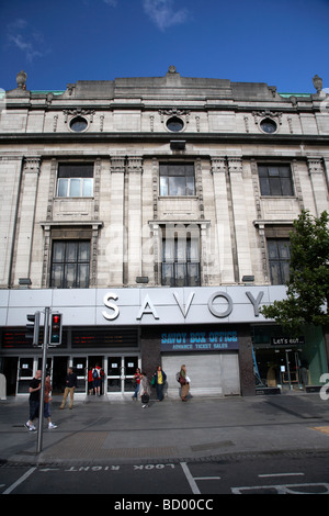 the savoy cinema is the oldest remaining cinema in dublin city centre and has the largest screen in ireland oconnell street Stock Photo