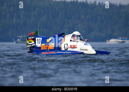 From F1 Powerboat World Championship in Lahti Finland 12-13  june 2009. Driver Duarte Benavente boat 10 Stock Photo