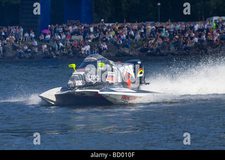 From F1 Powerboat World Championship in Lahti Finland 12-13  june 2009. Driver Daniele Martignoni boat 18 Stock Photo