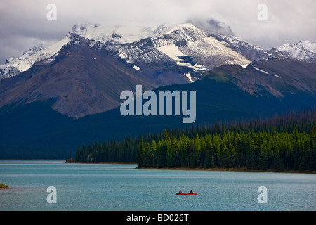 Maligne Lake in Jasper NP, Alberta, Canada Stock Photo