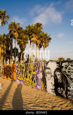 Legal Graffiti on a wall at Venice Beach Los Angeles County United States of America Stock Photo