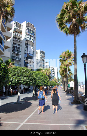 Beach promenade, Marbella, Costa del Sol, Malaga Province, Andalucia, Spain Stock Photo