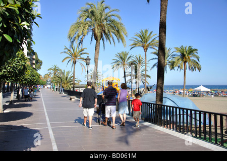 Beach promenade, Marbella, Costa del Sol, Malaga Province, Andalucia, Spain Stock Photo