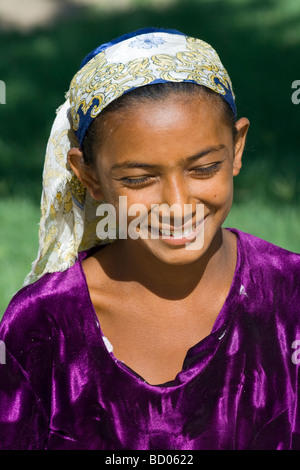 Young Uzbek Woman in Bukhara Uzbekistan Stock Photo