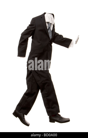 A male business suit with a phone Stock Photo