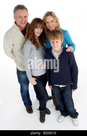 Portrait Of Family In Studio Stock Photo