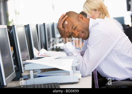 Stock Trader Looking Frustrated Stock Photo