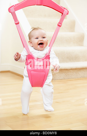 Baby In Bouncer Stock Photo