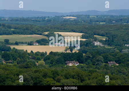 A View North Over Ashdown Forest East Sussex from Broadstone towards the North Downs Stock Photo