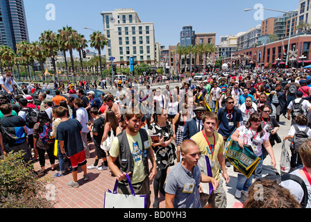 Comic-Con International 2009 convention held in San Diego. The annual comics  and popular arts convention attracts 126,000. Stock Photo