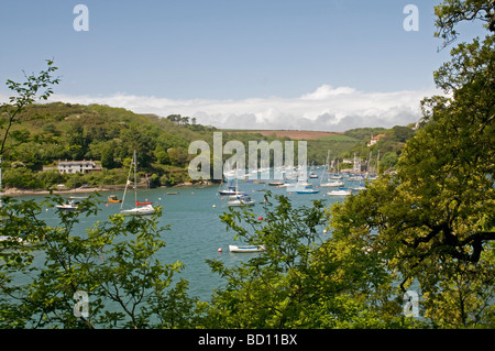 Tranquil scene at Noss Mayo, south Devon Stock Photo