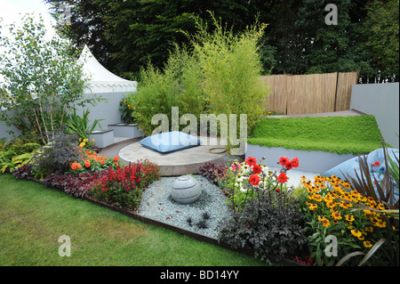 Show garden at the RHS flower show at Tatton Park Knutsford Cheshire Stock Photo