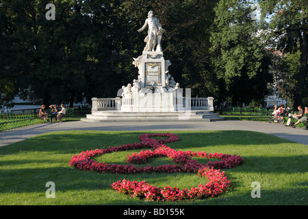 Mozart memorial in the Burggarten castle garden, Vienna, Austria, Europe Stock Photo