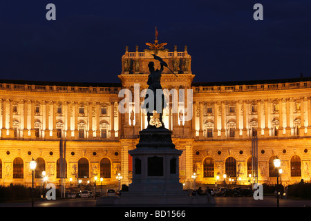 Hofburg Imperial Palace, Heldenplatz Heroes' Square, equestrian statue of Archduke Karl, Vienna, Austria, Europe