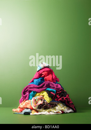 Pile of towels for laundry Stock Photo