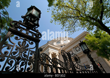 Bucharest's Romanian Athenaeum Concert Hall in neoclassical style Stock Photo