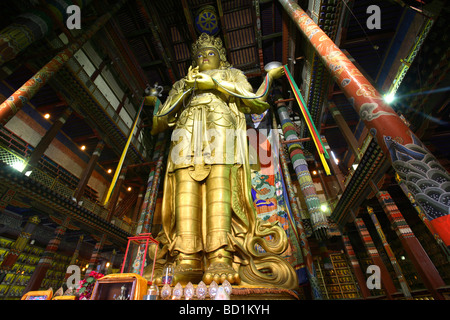 The Giant Buddha in the Gandan Monastery, Ulaanbaatar, Mongolia Stock Photo