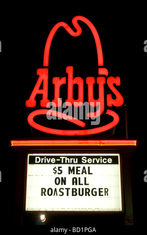 Arby's Restaurant Sign Tacoma Washington United States North America Stock Photo