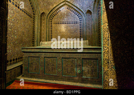 Inside Pahlavon Mohammed Mausoleum in Khiva Uzbekistan Stock Photo