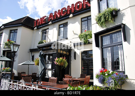 The Anchor Pub, Church Square, Old Shepperton, Surrey, England, United Kingdom Stock Photo