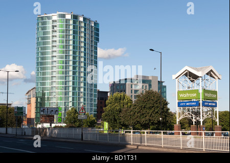 Entrance to 'Waitrose supermarket' Stock Photo