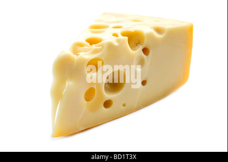 object on white food cheese close up Stock Photo