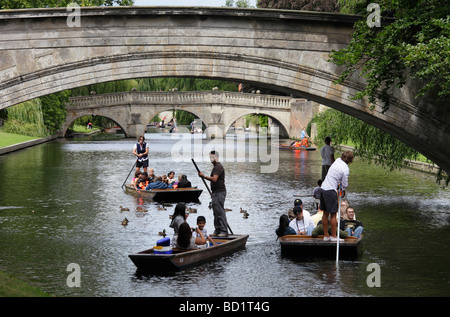 Punting on the Cam viewed from Queens' College Cambridge 2