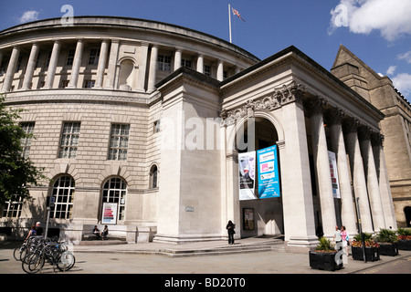 entrance to the central library on st peters square a local landmark manchester uk Stock Photo