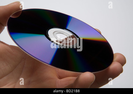 hand holding a cd Stock Photo