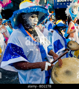 Candombe drummers in the  Montevideo annual Carnival Stock Photo