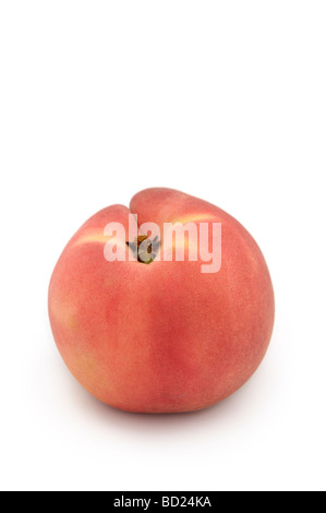 White Peach, White-fleshed Peach (prunus persica) Stock Photo