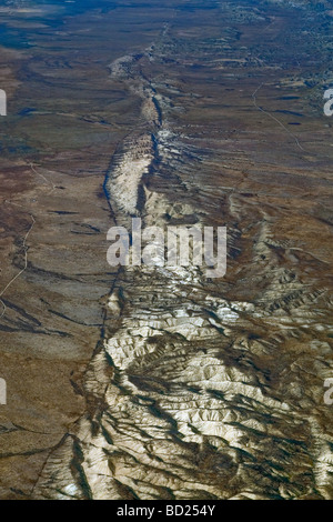 Aerial view of the San Andreas Fault in the Carrizo Plain.