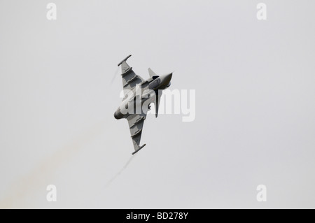 Fairford Airshow Sunday 2009 Saab JAS39C EBS HU Gripen, 1VS Puma, Hungarian Defence Forces, Kecskemet Stock Photo