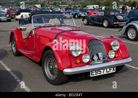 Red Morgan two seater sports car at centenary celebrations Cheltenham Racecourse UK August 2009 Stock Photo
