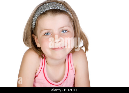 Shot of a Cute Blonde Child against White Background