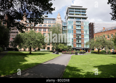 parsonage gardens a small park in the city center st mary's street manchester uk Stock Photo