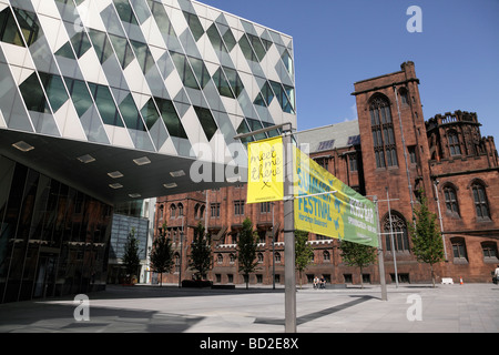 modern architecture of the spinningfields mixed use commercial and residential development on deansgate manchester uk Stock Photo