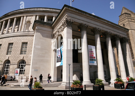 entrance to the central library on st peters square a local landmark manchester uk Stock Photo