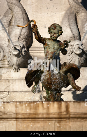 Fountain detail on Cours Mirabeau Aix en Provence Provence Alpes Côte d Azur France Stock Photo