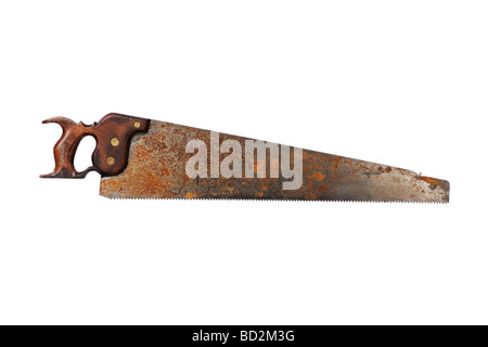 Rusted hand saw Stock Photo