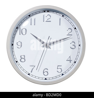 Silver wall clocks Clock Stock Photo